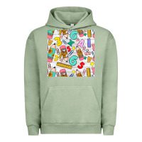Pigment Oil Green back to school seamless pattern Urban Hoodie - BundleAndBundleShop