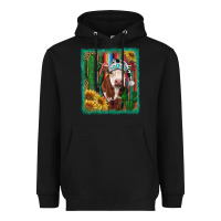 Black Western Christmas Cow Heavyweight Hoodie - RanaPortraitStore