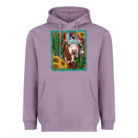 Lavender Western Christmas Cow Heavyweight Hoodie - RanaPortraitStore