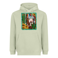 Matcha Western Christmas Cow Heavyweight Hoodie - RanaPortraitStore