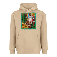 Mushroom Western Christmas Cow Heavyweight Hoodie - RanaPortraitStore