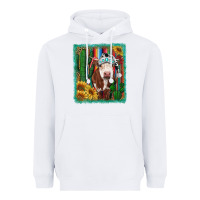 White Western Christmas Cow Heavyweight Hoodie - RanaPortraitStore