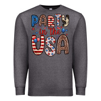 Charcoal Heather party in the usa Premium Sweatshirt - Zillion Design Studio