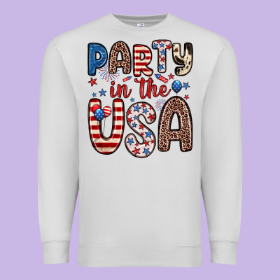 Party In The Usa Premium Sweatshirt Designed By Zillion Design Studio