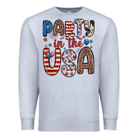 Heather Grey party in the usa Premium Sweatshirt - Zillion Design Studio