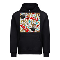 Black graduation 2022 seamless pattern Urban Hoodie - BundleAndBundleShop