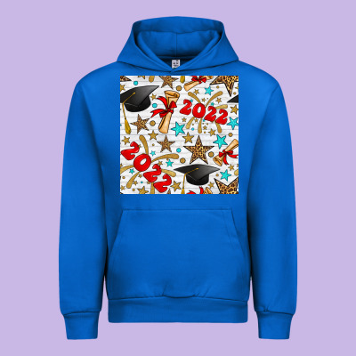 Graduation 2022 Seamless Pattern Urban Hoodie Designed By Bundleandbundleshop