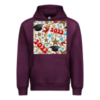 Mauve Wine graduation 2022 seamless pattern Urban Hoodie - BundleAndBundleShop