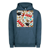 Pigment Midnight Navy graduation 2022 seamless pattern Urban Hoodie - BundleAndBundleShop