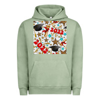 Pigment Oil Green graduation 2022 seamless pattern Urban Hoodie - BundleAndBundleShop