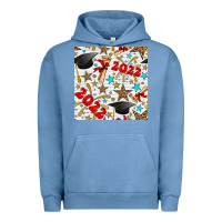 Pigment Pebble Blue graduation 2022 seamless pattern Urban Hoodie - BundleAndBundleShop