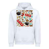 White graduation 2022 seamless pattern Urban Hoodie - BundleAndBundleShop