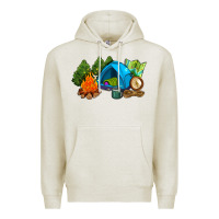 Oatmeal Heather camp in the woods Premium Hoodie - AdoDesignShop