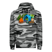 Slate Camo camp in the woods Premium Hoodie - AdoDesignShop