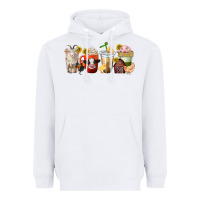 White farm animals coffee cups Heavyweight Hoodie - texasbilliewilder