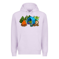 Lilac camp in the woods Premium Hoodie - AdoDesignShop