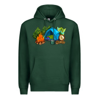 Sports Green camp in the woods Premium Hoodie - AdoDesignShop
