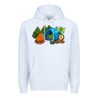 White camp in the woods Premium Hoodie - AdoDesignShop