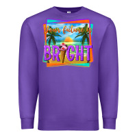 Purple your future is bright Premium Sweatshirt - texasbilliewilder