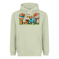 Matcha farm truck coffee cups Heavyweight Hoodie - texasbilliewilder