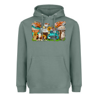 Sage farm truck coffee cups Heavyweight Hoodie - texasbilliewilder