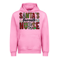 Fuchsia Pink santa's favorite nurse Urban Hoodie - Jasminsmagicworld