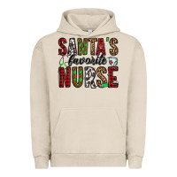 Pigment French Oak santa's favorite nurse Urban Hoodie - Jasminsmagicworld