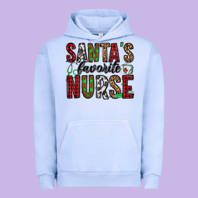 Santa's Favorite Nurse Urban Hoodie Designed By Jasminsmagicworld