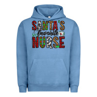 Pigment Pebble Blue santa's favorite nurse Urban Hoodie - Jasminsmagicworld