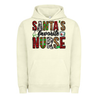 Pigment Pistachio santa's favorite nurse Urban Hoodie - Jasminsmagicworld