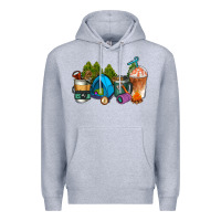 Heather Grey camp coffee cups ado Premium Hoodie - AdoDesignShop