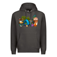 Smoke camp coffee cups ado Premium Hoodie - AdoDesignShop