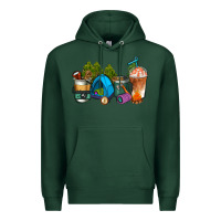 Sports Green camp coffee cups ado Premium Hoodie - AdoDesignShop