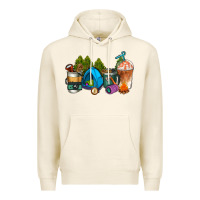 Tofu camp coffee cups ado Premium Hoodie - AdoDesignShop