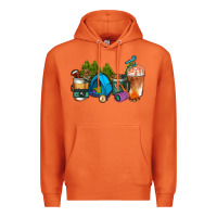 Carrot camp coffee cups ado Premium Hoodie - AdoDesignShop