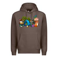 Coffee camp coffee cups ado Premium Hoodie - AdoDesignShop