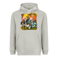 Moon Dust farm truck with farm animals Heavyweight Hoodie - texasbilliewilder