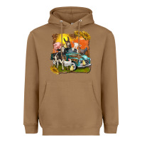 Toasted Coconut farm truck with farm animals Heavyweight Hoodie - texasbilliewilder