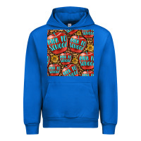 Cobalt back to school with apple seamless pattern Urban Hoodie - BundleAndBundleShop
