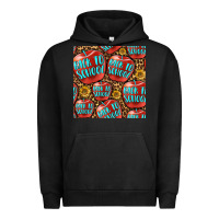 Pigment Black back to school with apple seamless pattern Urban Hoodie - BundleAndBundleShop