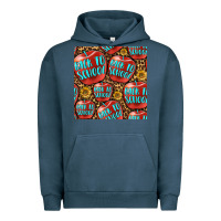 Pigment Midnight Navy back to school with apple seamless pattern Urban Hoodie - BundleAndBundleShop