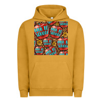 Pigment Peanut Butter back to school with apple seamless pattern Urban Hoodie - BundleAndBundleShop