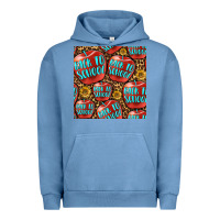 Pigment Pebble Blue back to school with apple seamless pattern Urban Hoodie - BundleAndBundleShop