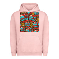 Pigment Salmon back to school with apple seamless pattern Urban Hoodie - BundleAndBundleShop