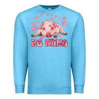 Ocean Blue be mine baby pig Premium Sweatshirt - RanaPortraitStore