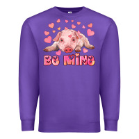 Purple be mine baby pig Premium Sweatshirt - RanaPortraitStore