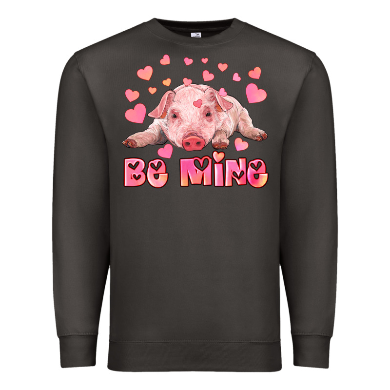Be Mine Baby Pig Premium Sweatshirt by RanaPortraitStore | Teevron