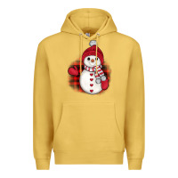 Antique Gold christmas snowman Premium Hoodie - JahusDesignShop