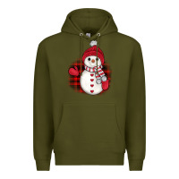 Army Green christmas snowman Premium Hoodie - JahusDesignShop