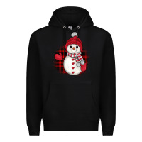 Black christmas snowman Premium Hoodie - JahusDesignShop